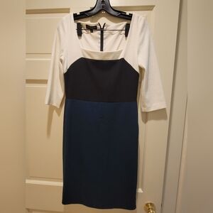Narciso Rodriguez Colorblock Sheath Dress – Made in Italy – Size IT 42 (US 6)